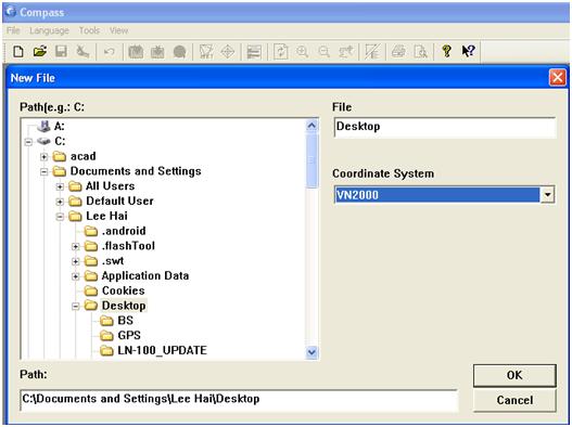 binh sai luoi gps tren compass