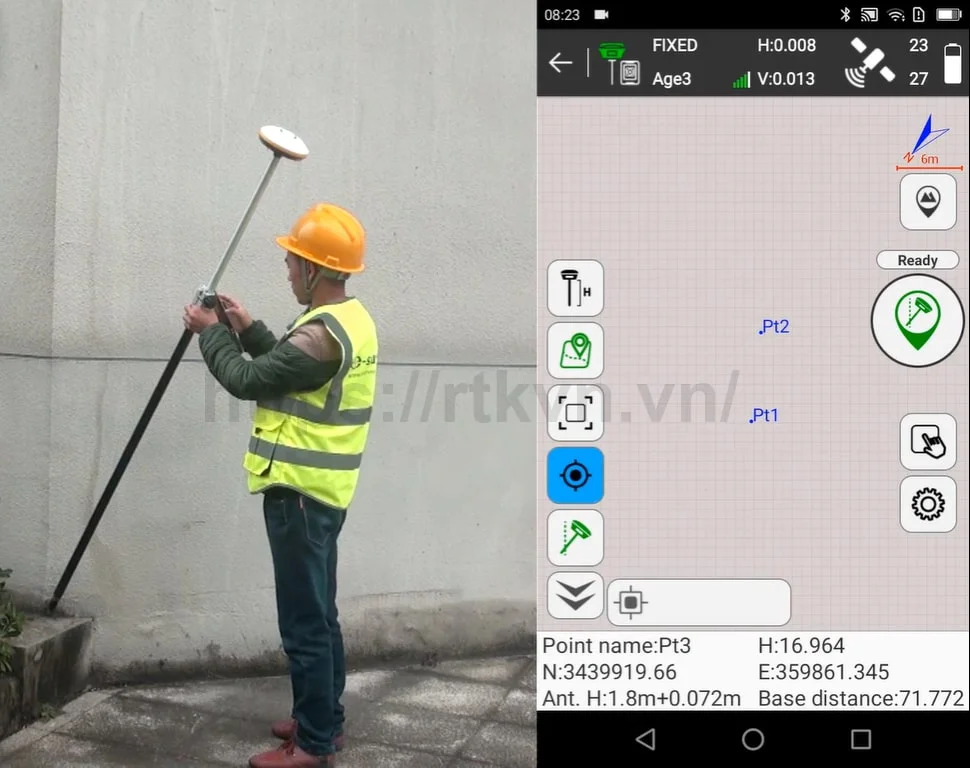 Đo RTK vẫn nhanh, chính xác và đáng tin cậy ngay cả khi Rover bị nghiêng