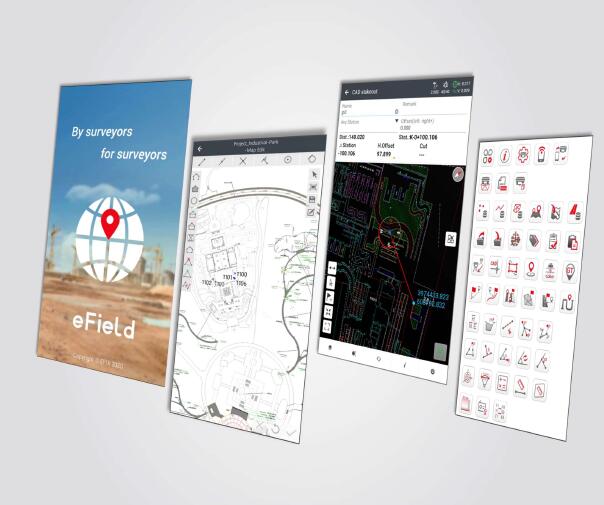 Phần mềm eField trên máy GNSS Efix F4