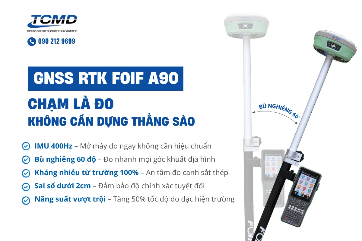 máy trắc địa đo đạc GNSS RTK FOIF A90