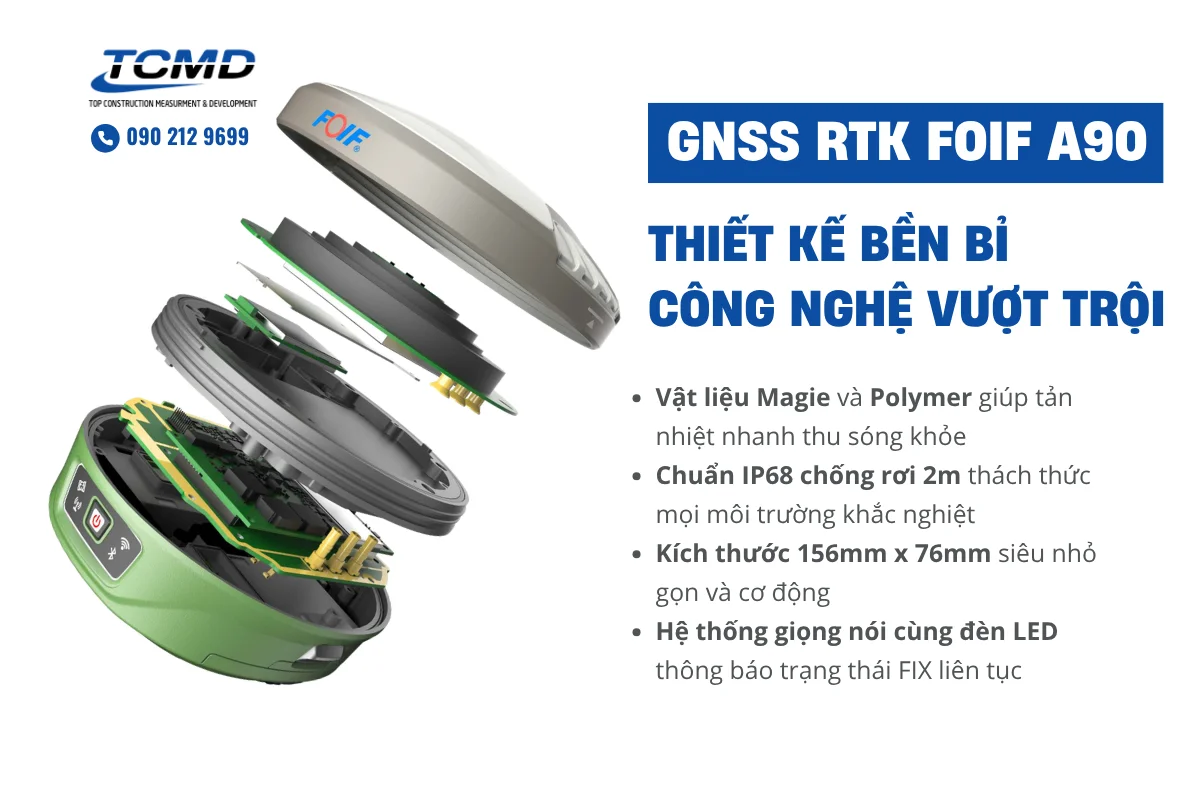 máy trắc địa đo đạc GNSS RTK FOIF A90