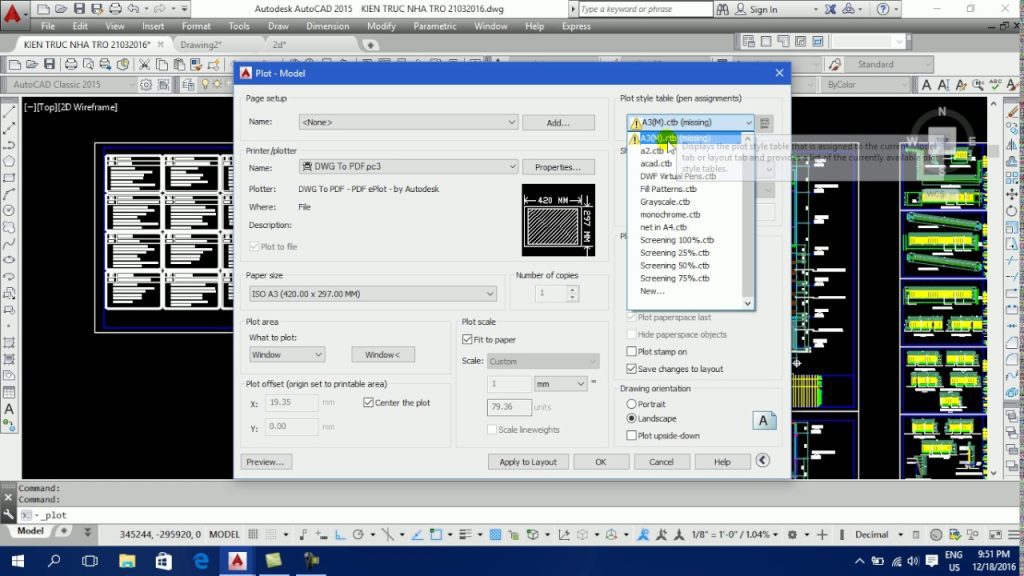 Xuất bản vẽ kỹ thuật CAD