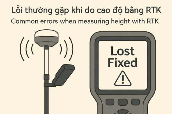 Máy RTK báo lỗi khi đo cao độ