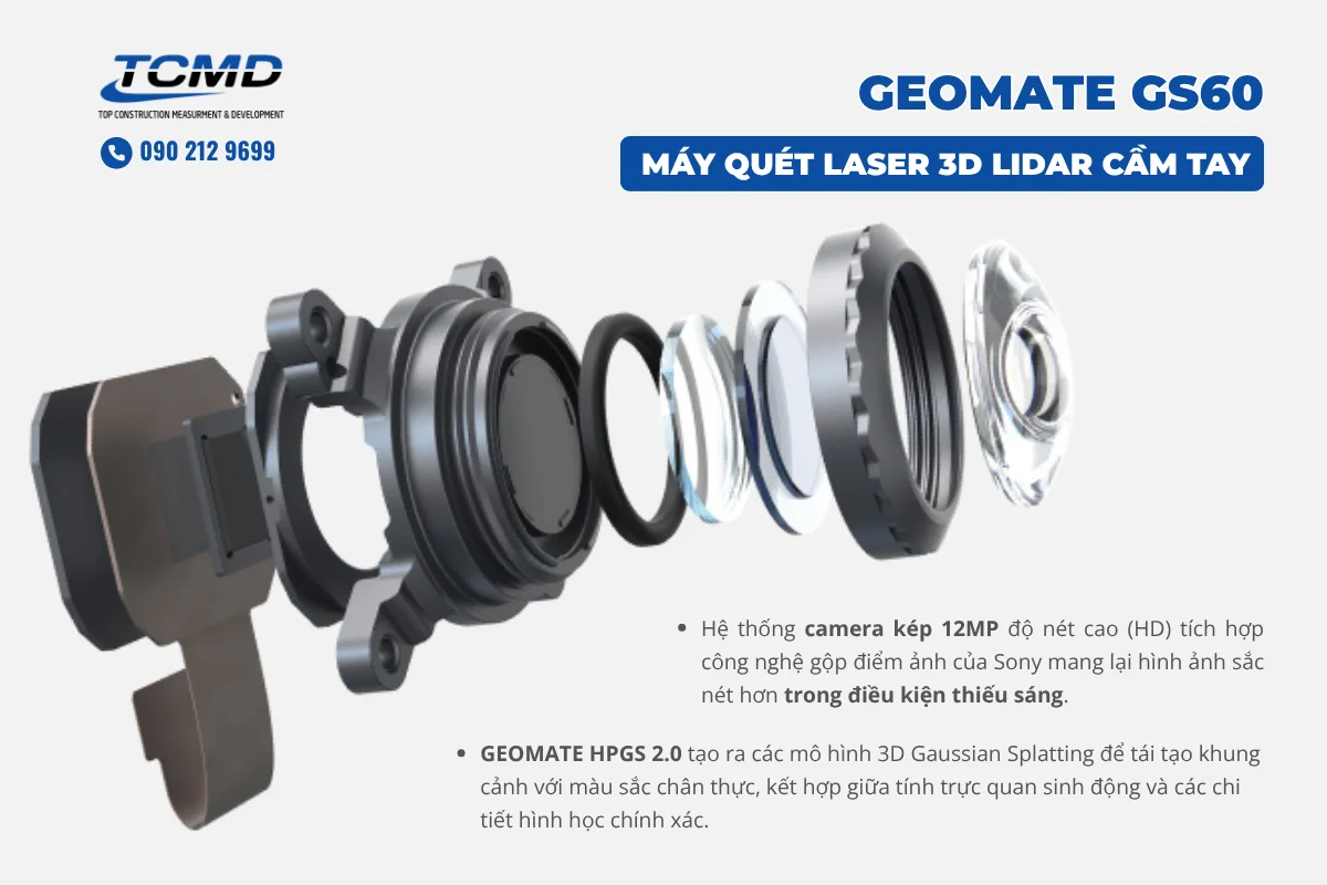 Máy Quét Laser 3D LiDAR Cầm Tay GEOMATE GS60